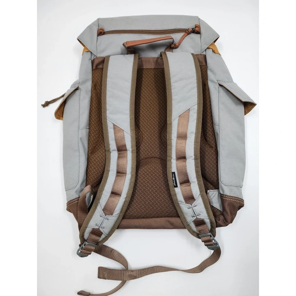 Eddie Bauer Gray Canvas Rucksack Backpack Computacenter NetApp Tech Laptop Bag